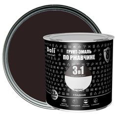 Эмаль по ржавчине 3 в 1 Dali гладкая цвет коричневый 2.2 кг