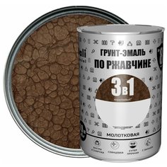 Эмаль по ржавчине 3 в 1 Dali молотковая цвет коричневый 0.9 кг