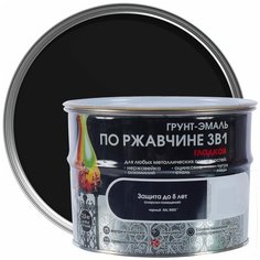 Грунт эмаль по ржавчине 3 в 1 гладкая Dali Special цвет черный 2.5 кг