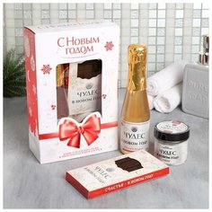 Чистое счастье Подарочный набор "С Новым годом!": гель для душа, мыло- шоколад, крем для рук