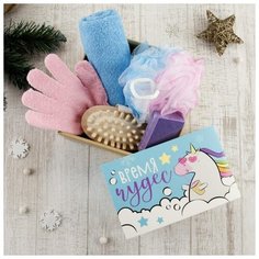 Этель Подарочный набор "Время чудес" полотенце 30х60 см и банные акс4 предм)