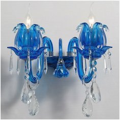 Настенный светильник Lucia Tucci Ashanti W1250.2 Blu, E14, кол-во ламп: 3 шт., цвет арматуры: хромовый