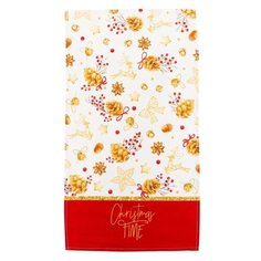 Этель полотенце Golden Christmas кухонное 40х73 см белый, красный
