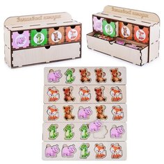 Деревянный сортер Ань-Янь Комодик "Животные" (ПСД011)