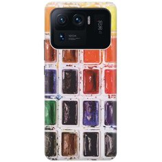 Ультратонкий силиконовый чехол-накладка для Xiaomi Mi 11 Ultra с принтом "Палитра красок" Gosso