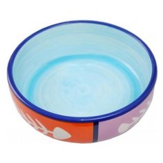 N1 миска керамическая роспись рисунок косточки 12,5*5см 0,27кг (мкр153) (2 шт)