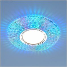 Elektrostandard Встраиваемый точечный светильник с LED подсветкой 2220 MR16 CL прозрачный подсветка мульти