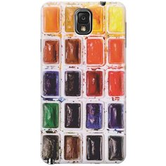 Силиконовый чехол на Samsung Galaxy Note 3 / Самсунг Ноут 3 с принтом "Палитра красок" Gosso