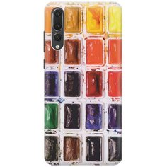 Силиконовый чехол на Huawei P20 Pro / Хуавйе П20 Про с принтом "Палитра красок" Gosso