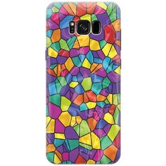 Силиконовый чехол на Samsung Galaxy S8+ / S8 Plus / Самсунг С8 Плюс с принтом "Яркая мозаика" Gosso