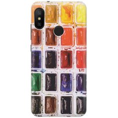 Силиконовый чехол на Xiaomi Mi A2 Lite / Redmi 6 Pro / Сяоми Ми А2 Лайт / Редми 6 Про с принтом "Палитра красок" Gosso