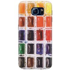 Силиконовый чехол на Samsung Galaxy S6 / Самсунг С6 с принтом "Палитра красок" Gosso