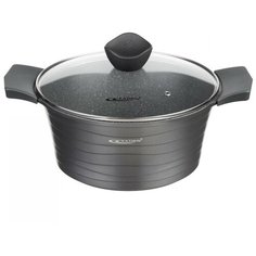 Кастрюля Катунь Графит КТ-АЛ02-К20, 2,3л с/кр а/пр, 20*10см литой алюминий,толщина дна 4,5мм ,толщин Katun