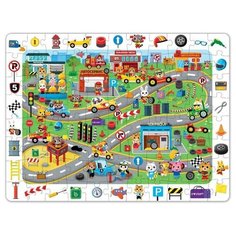Puzzle Time Пазлы «Найди и покажи. Весёлые гонки в городе», 88 деталей