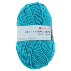Пряжа Пехорка Зимняя премьера, 50 % мериносовая шерсть, 50 % акрил, 100 г, 150 м, 583 бирюза
