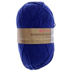 Пряжа Пехорка Мериносовая, 50 % шерсть, 50 % акрил, 100 г, 200 м, 491 ультрамарин