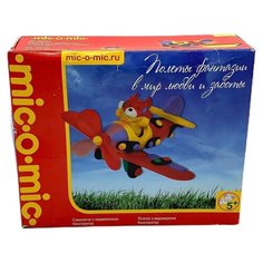 Конструктор Самолетик с медвежонком, 57 деталей, Mic-o-Mic