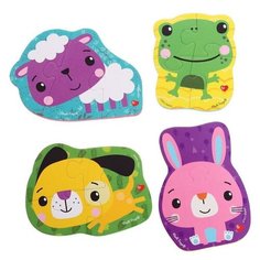 Мягкий пазл «Животные», 13 элементов, 4 картинки Fisher Price