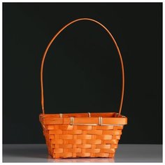 Корзина плетеная (бамбук) D19X14.5 H9 HH37 (оранжевая) 2171626 Сима ленд