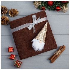 Этель Подарочное полотенце с игрушкой Этель "Гномик" 50*90 см, цв. коричневый, 100% хл, 320г/м2