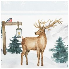 Этель Набор столовый Этель "Forest animals" скатерть 150х180 +/-2см с гмво, салфетки 40х40см-8шт