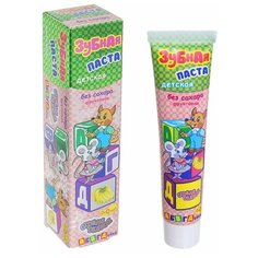Зубная паста детская "Страна сказок" "АБВГДЕЙКА", без сахара, от 0 лет, (в футляре)
