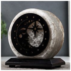 Соляной светильник "Тихая ночь" E14 15Вт диммер бел. соль 1,5-2 кг 13х8х15 см 7042906 Сима ленд