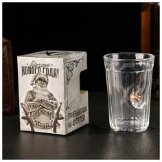 Дарим Красиво Гранёный стакан с пулей "Новый год", 250 мл