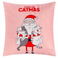Этель Подушка Этель "Catmas", 40х40 см, велюр