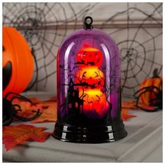 Luazon Lighting Фигура светодиодная "Свеча тыквы", 13х9х9 см, AAAх3, Т/белый