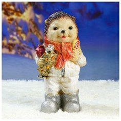 Хорошие сувениры Фигура "Ежик новогодний с подарком" 37х20см