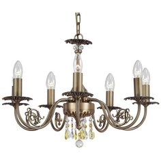Люстра Lucia Tucci Lame 139.7 Antique New, E14, 420 Вт, кол-во ламп: 7 шт., цвет арматуры: бронзовый