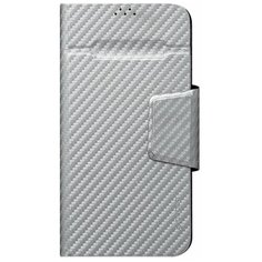 Чехол-подставка Deppa Wallet Fold L для смартфонов 6-6.5", серый карбон