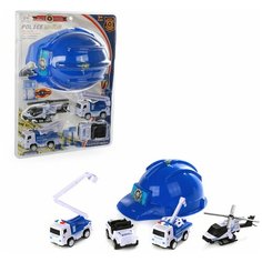 Набор машинок Veld co 84157 с каской полицейского