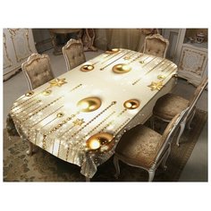 Скатерть Тамитекс Бусы, 150х120 см, разноцветный