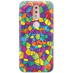GOSSO Ультратонкий силиконовый чехол-накладка для Nokia 4.2 с принтом "Яркая мозаика"
