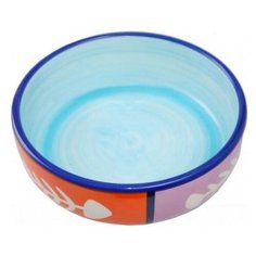 Миска керамическая роспись рисунок косточки 12,5*5см 0,27кг (мкр153) N1