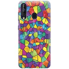 Силиконовый чехол на Samsung Galaxy A60 / M40 / Самсунг А60 / М40 с принтом "Яркая мозаика" Gosso