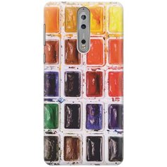 Силиконовый чехол на Nokia 8 / Нокиа 8 с принтом "Палитра красок" Gosso