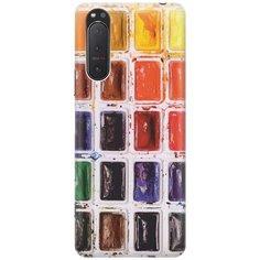 Силиконовый чехол на Sony Xperia 5 II / Сони Иксперия 5 2 с принтом "Палитра красок" Gosso