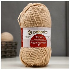 Пехорский текстиль Пряжа "Мериносовая" 50%меринос.шерсть, 50% акрил 200м/100гр (89-Фрез) Пехорка