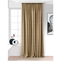 Портьера T&I "Велюр темно-бежевый" 200х270 см.