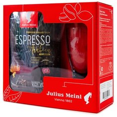 Подарочный набор с кофе в зернах Julius Meinl “Эспрессо Премиум”/ “Espresso” и стаканом для латте (215мл), 1 кг