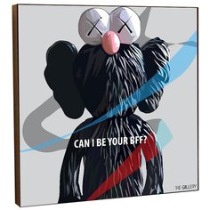 Картина постер для интерьера Игрушка Kaws / Фигурка Bearbrick / Декор квартиры, комнаты, детской, офиса, кабинета THE Gallery