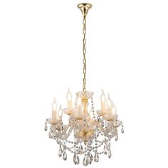 Хрустальная подвесная люстра Lumina Deco Eliza LDP 7026-6+3 SL+GD