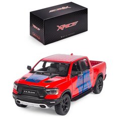 Детская инерционная металлическая машинка Serinity Toys с открывающимися дверями, модель Dodge Ram, красный