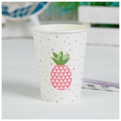 Стакан бумажный «Ананас», 250 мл, набор 6 шт. Страна Карнавалия
