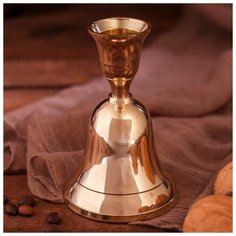 Колокольчик латунь "Подсвечник" 6,5х6,5х10,3 см 3776331 Сима ленд