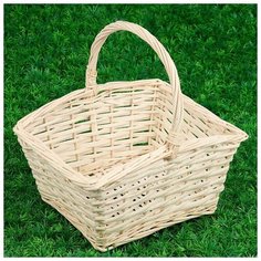 Корзина плетеная, ива, 27×22× h14(27) см, 3554525 Сима ленд