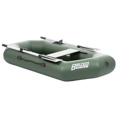 Лодка Бриз 190 с веслами зеленый Тонар